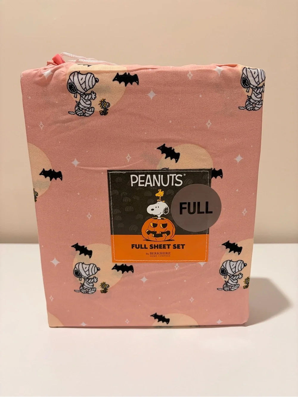 Peanuts Snoopy Halloween Sheets Pink Full Berkshire Mummy Woodstock Ghosts Bats